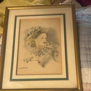 Marrette Lydis 1887- 1970 Antique Colored Etching 1937 Hand-signed
